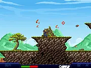 Abe Droid Zone free online shooter game showing a droid firing a powerful weapon at enemy robots in a futuristic corridor