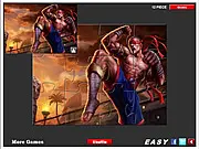 Play Muay Thai Fighter Jigsaw free online puzzle game, showing a close-up image of a professional Muay Thai martial artist.