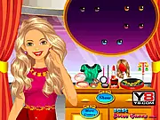 Chunky Choker Style free online fashion game showing a model wearing a dark, bold choker necklace and stylish top