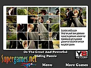 Play Oz The Great And Powerful Sliding Puzzle free online game, featuring a movie scene from the Land of Oz