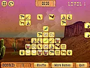 Wigwam Mahjong game screenshot showing pairs of patterned tiles, free online tile matching puzzle game