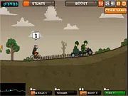 Play Cyclomaniacs Epic Racing free online game, featuring a character on a stunt bike performing flips on a colorful track on PlayArcadeHub.