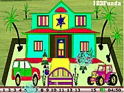 Play Hidden Numbers Bungalow free hidden numbers puzzle game online