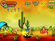 Screenshot of Back to the Stars online game showing a player character fighting an alien enemy near a damaged spaceship and resource nodes