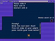 Cola Bear Float free online platformer game where a bear uses burps to jump and fight a soda factory on PlayArcadeHub