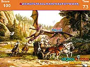 Play Fire Dragon Hidden Alphabets online free, finding hidden letters in a fantasy scene against a timer