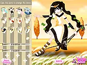 Warrior Girl Dress Up free online game, Gabbie warrior, choose weapon, fantasy battle outfit on PlayArcadeHub