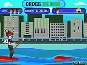 Play Beyblade Cross the River free online logic puzzle game, helping Gingka cross the river to meet his friends.