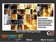 The Hobbit Sliding Puzzle free online game featuring Bilbo Baggins and other movie characters