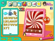 Customize My iPad free online design game screenshot showing a colorful iPad case, wallpaper, and various customization accessories