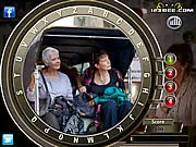 Screenshot of Marigold Hotel Hidden Alphabets online game showing a detailed hotel courtyard with letters hidden in the scene