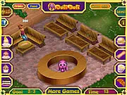 The bustling scene inside the lovely Toto's Garden Cafe in the free online time management game