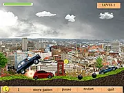 Cabby Extreme Driver free online game screenshot, taxi racing and crash game, explosive driving challenge on PlayArcadeHub