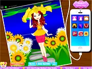 Play iPhone Cutie dress-up game online for free on PlayArcadeHub, featuring fashionable girl and virtual iPhone interface
