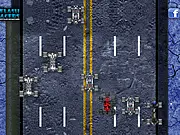 A 2D side-scrolling screenshot of the Moon Racer game, showing a low-gravity vehicle driving over a cratered, rocky lunar landscape with gold coins floating in the air.