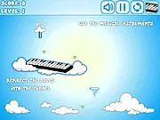 Music Ball free online game using musical instruments to solve physics puzzles