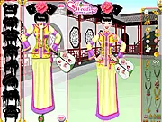 Qing Dynasty Princess online dress up game, free Chinese fashion game, styling Princess Pearl for her birthday on PlayArcadeHub