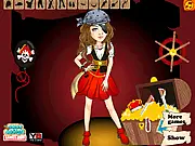 Pirates' Carnival Dress Up online game, free fashion game, dressing up the pirate princess for a carnival, PlayArcadeHub