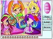 Game screenshot of Dancer Girls Hidden Numbers showing a dance studio scene with hard-to-find numbers hidden around the image