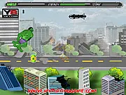 Play Hulk Escape free online action game where the hero avoids bombs and police obstacles
