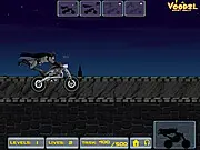 Play Batman Stunts free online bike game performing front flips and backflips