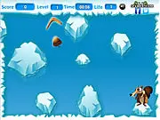Scrat the Nut Eater free online game featuring Scrat and an acorn on an iceberg