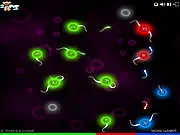 Bio Domination free online strategy game, sending units between cells to conquer enemy territory, microscopic warfare game