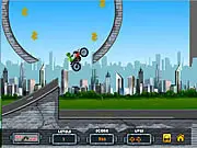 Rash Rider free game, performing high speed bike jumps, balancing bike over obstacles