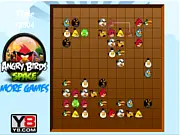 Screenshot of Angry Birds Twins match puzzle game showing various Angry Birds characters on tiles on a game board.