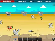 Play Omaha Shooting free online game, intense beach defense action game, shooting enemies with a huge gun