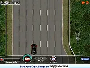 Total Takedown car combat game screenshot, exploding vehicles on a road rampage, play free online destruction game