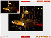 Play Paris Taxi Jigsaw Puzzle free online game, featuring a yellow taxi on the streets of Paris.