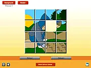 Play Schoolboy Sliding Puzzle free online game, challenging tile puzzle with schoolboy pictures, classic brain teaser