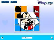 Mickey Mouse Sliding Puzzle online game, free classic tile puzzle, drag pieces to complete the Mickey Mouse picture on PlayArcadeHub