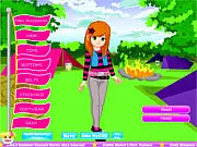 Emo Girl Scout Dress-Up game, free online alternative fashion game, Scarlette camping trip