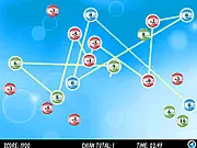 Golden Zeros free online math game screenshot showing numbered balls (positive and negative) linked together to form a sum of zero
