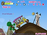 A Tuk Tuk taxi driving at high speed through the animated streets of Bangkok in the free driving game
