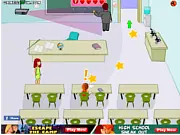 Play High School Sneak Out free online, girl running down a school hallway to escape class for a secret love date.