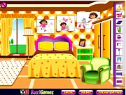 Play Dora Room Decoration free online design game, customize a fan room with Dora the Explorer posters and furniture.