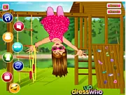 Screenshot of In An Upside Down World dress up game, showing a colorful and unique outfit design.