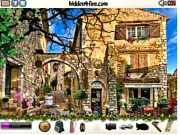 Play French Village Romance free online, finding hidden objects in a beautiful French village