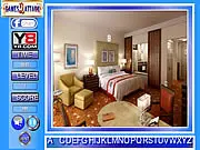 Modern Bed Room Find the Alphabets game screenshot - free online hidden letter game on PlayArcadeHub