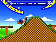 Play Sonic Ride 2 free online stunt bike game, collecting coins and navigating thrilling, non-straight paths without falling down.