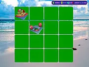 Summer Sports Match 5 memory game with face-down cards and sports images