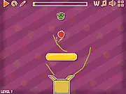 Package The Monsters free online game screenshot, drawing lines to guide cute monsters into a shipping box, physics puzzle game on PlayArcadeHub
