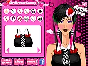 Frankie Stein from Monster High getting an 'Emo Hair and Make Up' style makeover in the free online game