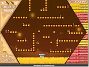 Screenshot from 200 Achievements showing the friendly bee character collecting a drop of honey in a colorful room on PlayArcadeHub