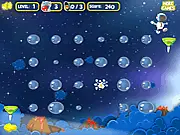 Captain Dave arcade game screenshot, space commander jumping on alien bubbles, avoiding green monster