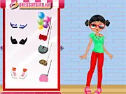 Children Dress Up free online game screenshot showing an array of colorful clothes and accessories for children's fashion styling