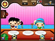 Play Juicy Icey Cake Shop online free, time management game, serving ice cream and cake, run a kids shop